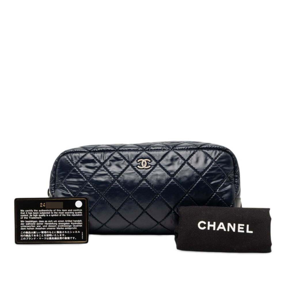 CHANEL Blue Leather Pouch - Picture 7 of 7
